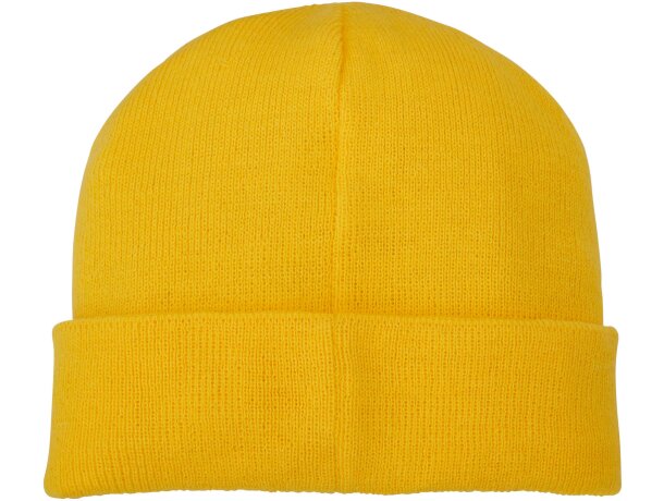 Gorro de lana con parche Boreas Amarillo detalle 7