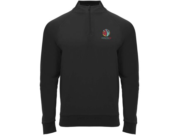 Sudadera técnica con cremallera un cuarto Epiro de Roly Negro intenso detalle 9