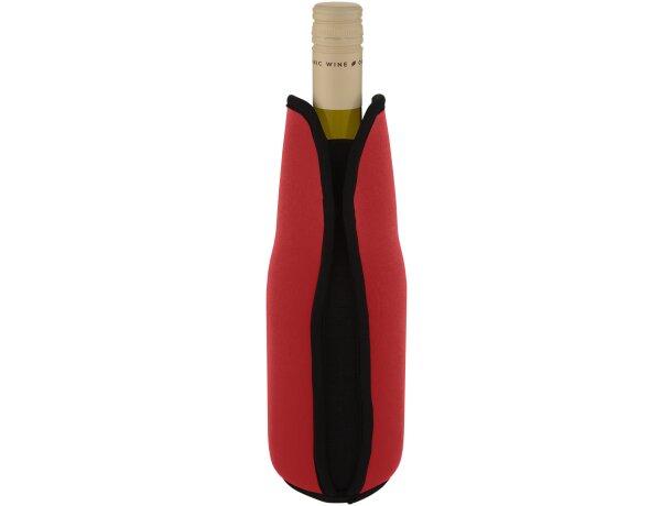 Funda de neopreno reciclado para vino Noun Rojo detalle 4