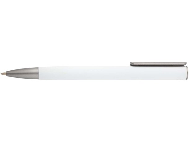 Bolígrafo Ziguur de aluminio reciclado con mecanismo clic Blanco detalle 1