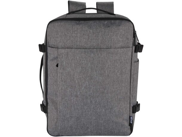 Mochila viaje portátil 17 pulgadas Libra material reciclado GRS Gris mezcla detalle 9