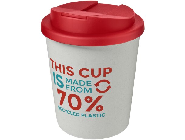 Vaso reciclado de 250 ml con tapa antigoteo Americano® Espresso Eco personalizada