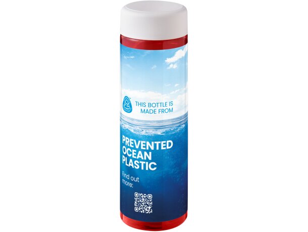 Bidón de agua Eco Vibe 850ml plástico reciclado oceánico Rojo/blanco detalle 29