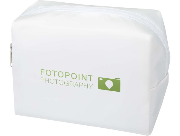 Bolsa de aseo Muse en RPET certificado GRS Blanco roto detalle 4