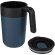 Taza térmica Nordia con doble pared reciclada de 400ml Azul oscuro detalle 9