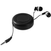 Cascos auriculares retráctiles para múltiples dispositivos personalizado negro intenso Cascos auriculares retráctiles para múltiples dispositivos personalizado negro intenso