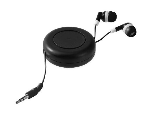 Cascos auriculares retráctiles para múltiples dispositivos personalizado negro intenso Cascos auriculares retráctiles para múltiples dispositivos personalizado negro intenso