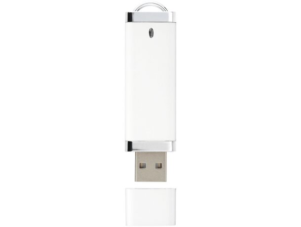Memoria USB 4 GB Flat de plástico con diseño minimalista Blanco detalle 6