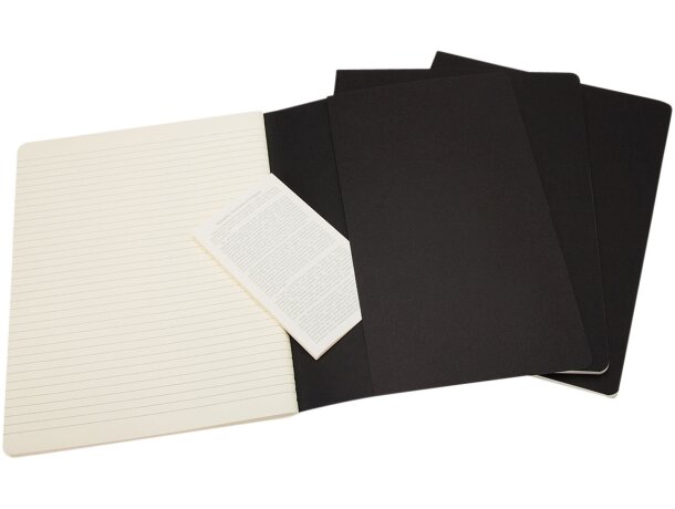 Libreta XL rayada Cahier Journal Moleskine con certificación FSC Negro intenso detalle 4
