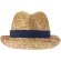 Sombrero de paja Pricus natural con banda personalizable Azul marino/natural detalle 10