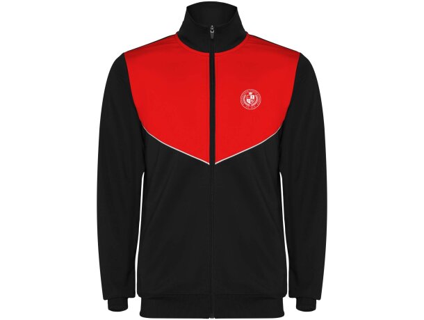 Chándal infantil Evans de Roly en poliéster con diseño bicolor Negro intenso/rojo detalle 11