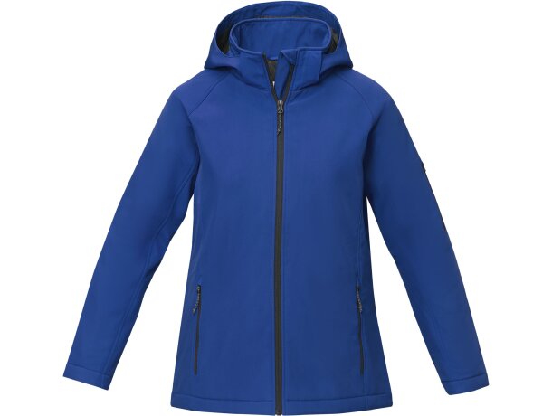 Chaqueta softshell acolchada Notus para mujer con capucha Azul detalle 12