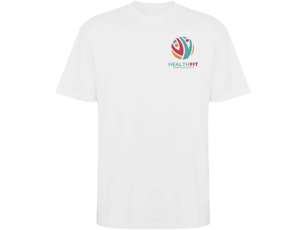 Camiseta holgada manga corta unisex Bull de Roly en algodón Blanco detalle 16