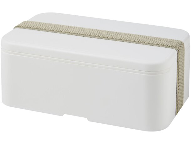 Fiambrera MIYO 700ml con banda PET reciclado Blanco/gris piedra detalle 20