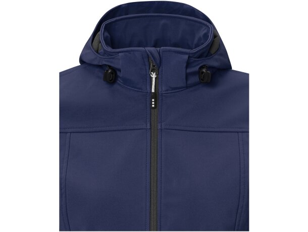 Chaqueta softshell mujer Langley corte entallado impermeable Azul marino detalle 19