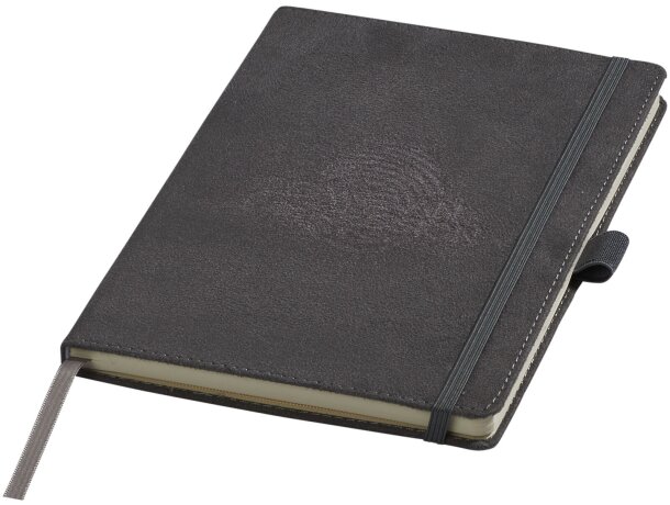Libreta A5 de ante Carbony Gris detalle 20