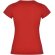 Camiseta mujer manga corta Jamaica Roly 100% algodón entallada Rojo detalle 58