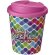 Vasos de plástico antiderrame pp reciclado 250ml Blanco/rosa