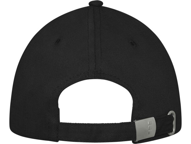 Gorra de 6 paneles Darton personalizadas con detalle de ribete elegante Negro intenso detalle 35