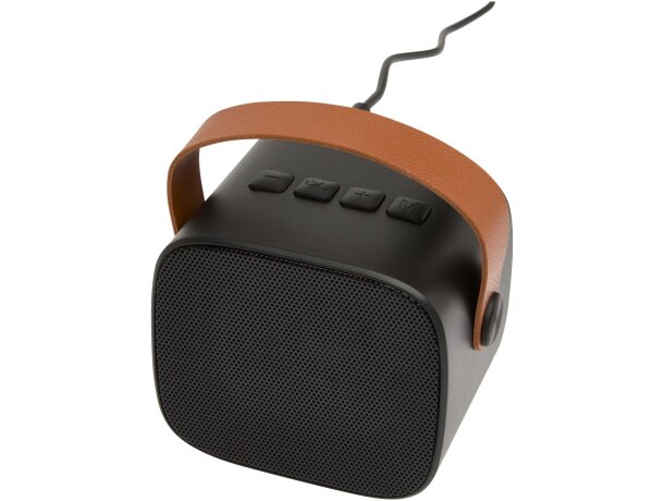 Altavoz inalámbrico bluetooth Diya de plástico reciclado Negro intenso detalle 5