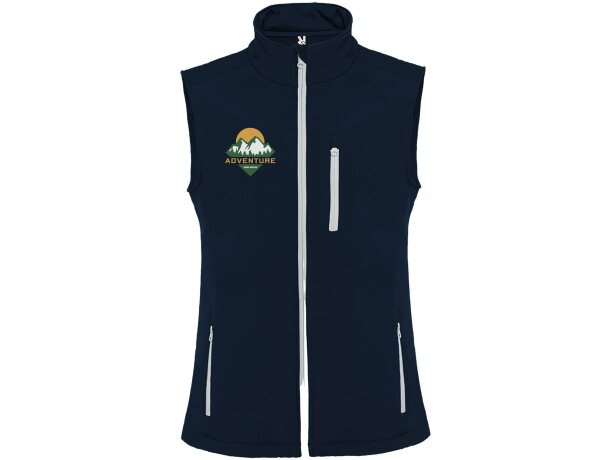 Chaleco softshell unisex Nevada de Roly resistente al agua Azul marino detalle 7