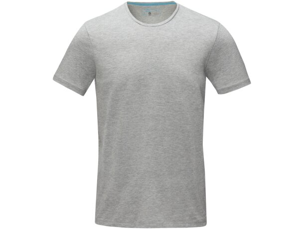 Camiseta manga corta orgánica hombre Balfour algodón certificado Mezcla de grises detalle 36