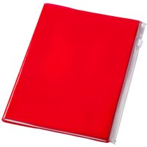 Cuaderno tamaño A5 con tapas de plástico personalizado rojo transparente Cuaderno tamaño A5 con tapas de plástico personalizado rojo transparente