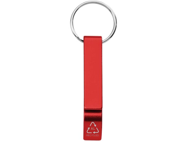 Abridor de botellas y latas Tao aluminio reciclado con llavero Rojo detalle 14