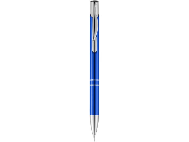 Juego de bolígrafo y portaminas de aluminio en estuche Azul real/plateado detalle 8