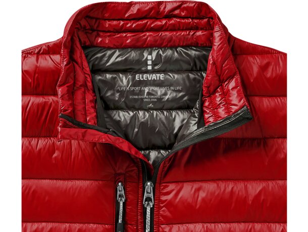Chaqueta ligera plumón natural hombre Scotia Rojo detalle 6