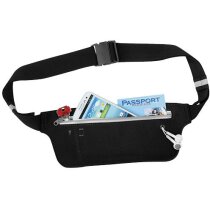Riñonera ligera con cierre de cremallera personalizada negro intenso Riñonera ligera con cierre de cremallera personalizada negro intenso