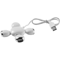 Hub flexible con cuatro puertos personalizado blanco Hub flexible con cuatro puertos personalizado blanco