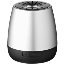 Altavoz portátil con micrófono personalizado plata Altavoz portátil con micrófono personalizado plata
