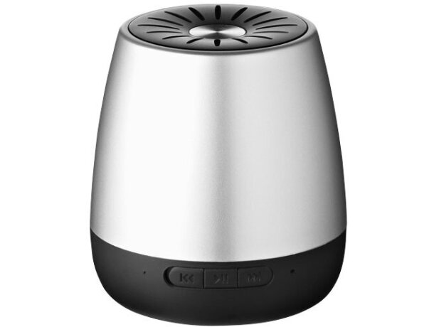 Altavoz portátil con micrófono personalizado plata Altavoz portátil con micrófono personalizado plata