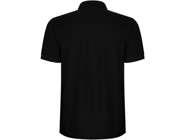 Polo manga corta hombre Pegaso Premium Roly punto piqué Negro intenso detalle 2