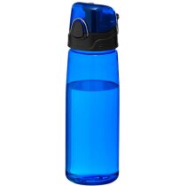 Botella con tapa abatible 700 ml personalizada azul transparente