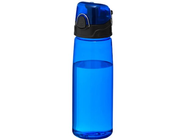 Botella para deporte con tapa abatible 700 ml personalizada barato negro transparente