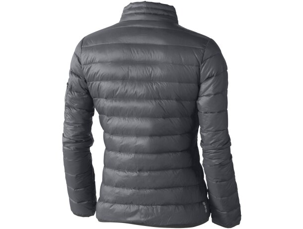 Chaqueta plumón natural mujer Scotia con certificación RDS Gris acero detalle 20
