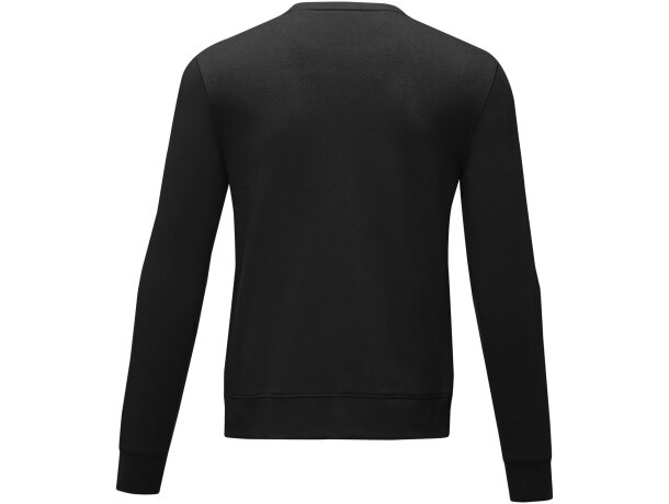 Jersey de cuello redondo para hombre Zenon afelpado Negro intenso detalle 37