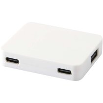 Hub USB Gaia de 4 puertos en plástico reciclado