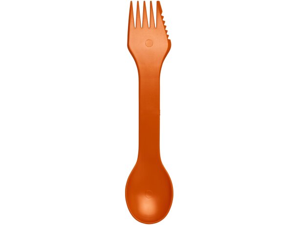 Cuchara, tenedor y cuchillo 3 en 1 Epsy Naranja detalle 11