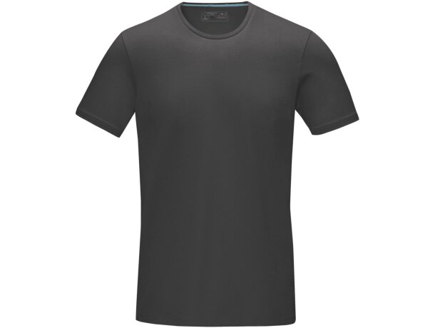 Camiseta manga corta orgánica hombre Balfour algodón certificado Gris tormenta detalle 31