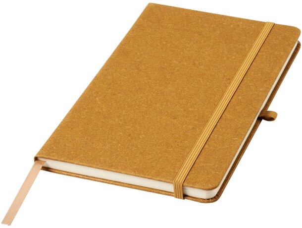 Libreta Atlana A5 cuero natural personalizado con banda Marrón detalle 12