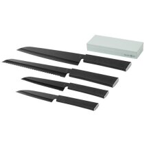Set de cuchillos de acero 4 piezas negro intenso Set de cuchillos de acero 4 piezas negro intenso