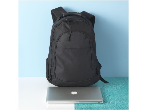 Mochila resistente con velcro para ordenador portátil con logo