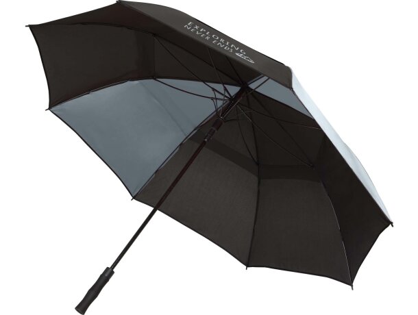 Paraguas cortaviento Jeff con apertura automática y fibra vidrio Gris detalle 13