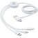 Cable de carga 5 en 1 Pure con aditivo antibacteriano Blanco detalle 1