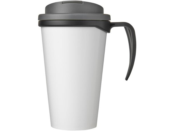 Brite-Americano® Grande taza 350 ml mug con tapa antigoteo Negro intenso/gris detalle 1