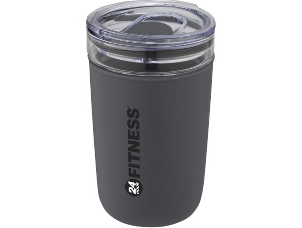 Vaso Bello vidrio borosilicato 420ml con carcasa reciclada Gris detalle 19