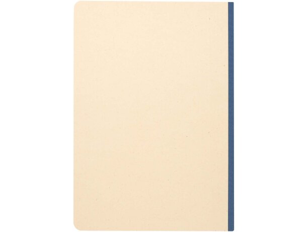 Libreta A5 tapa blanda Liliana papel caña azúcar y RPET Azul océano detalle 7
